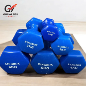 Tạ Tập Gym Tại Nhà KingBoxTạ Tay Chất Liệu Gang Bọc Cao Su Chống Xước Vỡ Sàn Cân Nặng 1kg (giá 1 quả)