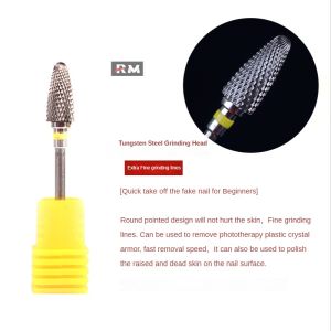 Đầu Mài Móng Nghệ Thuật Bằng Thép Vonfram Mũi Khoan Móng Nghệ Thuật Đầu Mài Gel Cứng Loại Bỏ Đầu Đánh Bóng Móng Tay Bằng Thép Vonfram Phụ Kiện Thay Thế Cho Máy Làm Móng