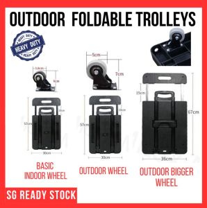 Trolley Foldable PREMIUM QUALITY  foldable trolley takes up to 200kg! Extra thick and strong wheels of 5cm wide. Premium Plus 6 wheels for easy maneuvre 360 degrees
