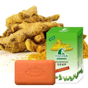 【MY Girl】Buy 1 Take 4 Roushun Pyary Ayurvedic Turmeric Soap Whitening Ginger Soap Anti-Acne Anti-Aging Anti-Pimple Face & Body Soap 75g