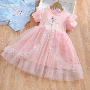 Girls Dress New Frozen Dress Princess Skirt Children Cotton Sequins Dress Kids Girl Fashion Clothing