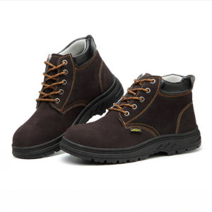 รองเท้ากันความร้อน ลื่นไถล น้ำหนักเบา ใส่ได้ทุกฤดูกาล รองเท้ากันกระแทกกัดกร่อน หนังวัว รองเท้ากันอันตราย