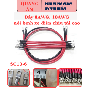 Dây đấu bình acquy chịu nhiệt chịu tải dành cho xe điện (dây AWG 8 AWG 10) Giá siêu rẻ