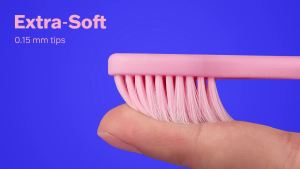 Max Extra-Soft Toothbrush for Adults Sensitive Gums – Gentle Bristles Wide Angled Head for Back Teeth Ergonomic Non-Slip Grip BPA-Free Handle Individually Wrapped 4-Pack(Pink)