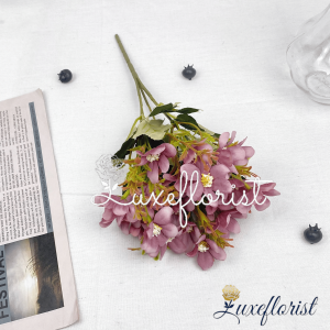 Bunga Zoka Bunga Aster Ulir Cabang 5 - artificial plastik Imitasi bunga mawar daisy  Carnation untuk dekorasi wedding atau dekorasi pelaminan dekorasi kamar dan dekorasi rumah