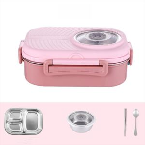 Q-1151 STORE 1000ml Thermal Lunch Box Leak-Proof Stainless Steel Food Soup Container Creative Sealed Insulated Box for OfficeSchool