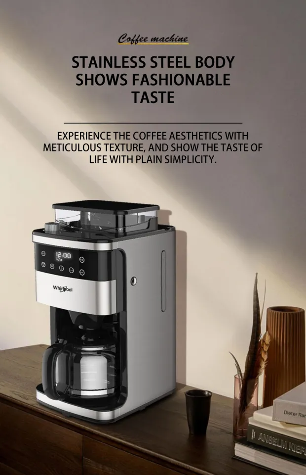 Smart Coffee Machine LED Display Automatic Coffee Maker Freshly American  Drip Coffee Pot Grinding Integrated Household Coffee coffee machine  Espresso