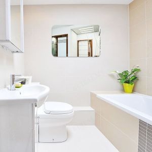 guibai Mirror Sticker Wall self-adhesive Oval Self Adhesive Mirror Sticker Home Decor HD Glass Soft Mirror Wall Sticker