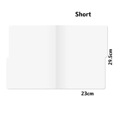 25pcs Ordinary White Folder [LONG] or [SHORT]