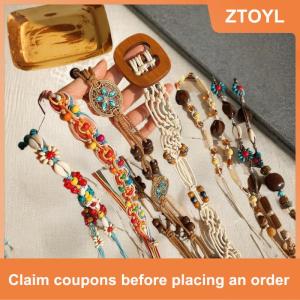 【ZTOYL】 New High-End Bohemian Retro Ethnic Style Waist Chain Womens Skirt Braided Belt Waist Rope Accessories
