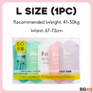 1 Pc Disposable Panties Pure Cotton Mid-waist Underwear Woman Panties Women Disposable Underwear