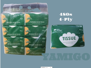 Premium virgin wood pulp facial tissue 3-ply in various quality and size packages