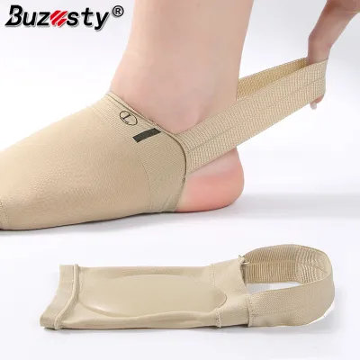 Buzesty đệm gan bàn chân niềng răng (cặp) cho Relief viêm cân gan chân có thể điều chỉnh đệm gan bàn chân cho phụ nữ người đàn ông với gel vòm chèn đệm gan bàn chân thương hiệu vòm tay áo cho chứng bàn chân bẹt cao & giảm