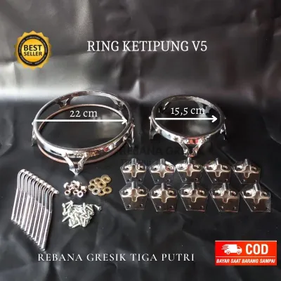 ring ketipung uk 22 kendang dangdut lengkap