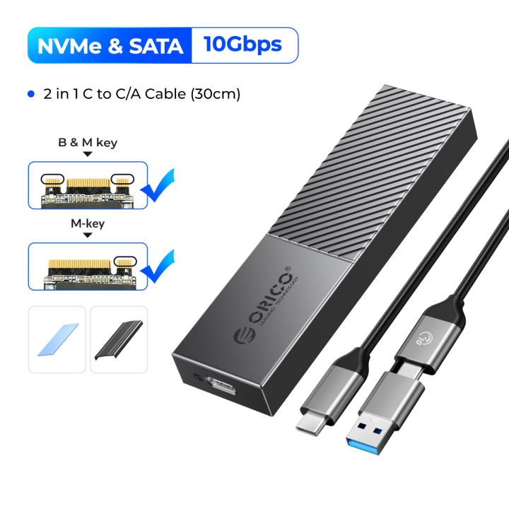 ORICO USB4 NVMe SSD Enclosure 40Gbps Aluminum SSD Case  Compatible with Thunderbolt USB Type-C