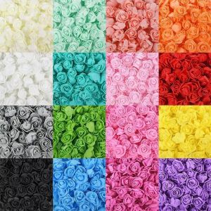 MACRAMEX 100Pcs 3.5cm Artificial Flowers Handmade Foam Foam Rose Heads Gift Flower Head Foam Rose Home Decor
