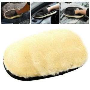 Wool Car Wash Glove Soft Microfiber Cleaning Sponge Hand Towel Waxing Super Absorbent Sarung Tangan Cuci Kereta