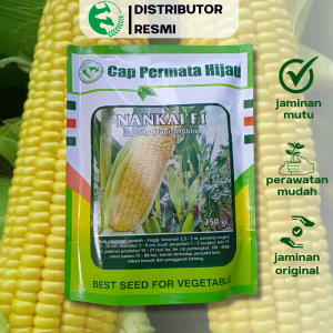 Benih Jagung Manis Hibrida 250 Gram NANKAI F1 Cap PERMATA HIJAU Unggul