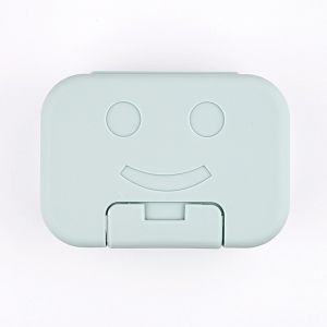 1Pc Soap Box with Lid Smiling Face Soap Box Dish Waterproof Travel Portable Plastic Case Seal Soap Holder