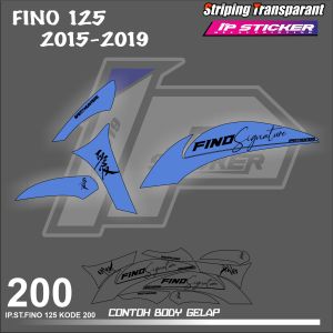 FINO 125 2015-2019 (COD) STIKER STRIPING MOTOR YAMAHA FINO - STIKER LIST GRAFIK SIMPLE WARNA VARIASI DESAIN RACING HOLOGRAM DAN TRANSPARAN BISA COD KODE 200