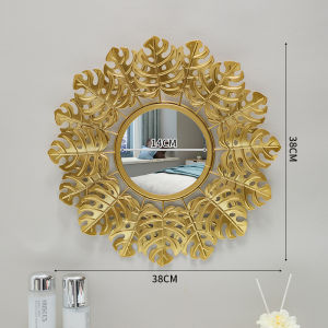 4 Styles European Modern Style Gold Decoration Mirror Wall Hanging Background Wall Mirror