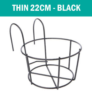 RakanKu MALAYSIA 22cm Balcony Plant Hanging Basket Flower Pot Holder Hanger Fence Planters Assemble Outdoor Plant Baskets Rak Pasu 花盆架