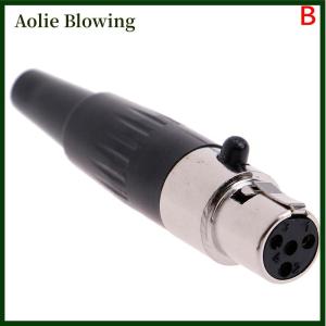 Aolie 1PC Mini XLR 3 4 PIN ปลั๊กตัวเมียขนาดเล็ก XLR Audio Microphone Connector for MIC