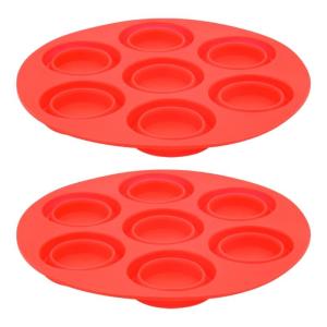 Silicone 7 Hole Muffin Baking Mould Silicone Muffin Molds 7 Hole Nonstick Mould Treat Mould for Air Fryers Accessories