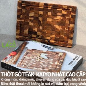 Thớt gỗ Teak Kaiyo thương hiệu Nhật Bản thớt băm thịt cho bé không dăm ko mốc thớt gỗ kaiyo thớt thái gỗ teak thớt thái