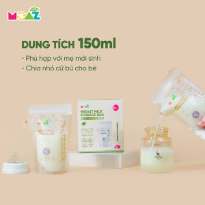 Túi Trữ Sữa Mẹ Moaz Eco 200ml & 250ml Cảm Biến Nhiệt Khoá Chống Tràn Không BPA Tặng Bút Ghi Chú