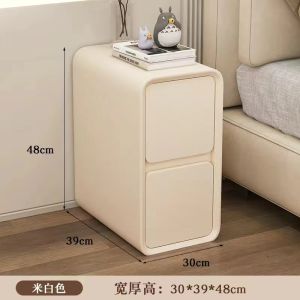Cream style Bedside Table Side Table Bedroom Side Drawer Solid Wood drawer cabinet Meja Sisi Meja Kecil 床頭櫃 床头柜