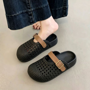 Free Shipping WomenS Croc Shoes 2026 New Summer Outdoor Closed-Toe Half Slippers Beach Non-Slip KiK Cat Sandals