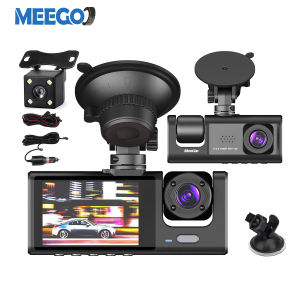MeeGoo 2Inch Car Camera 170° Wide-Angle Night Vision 3Lens Dash Cam 1080P Loop Recording/Motion Detection/Gravity Sensor