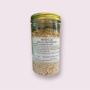 Muối lạc giã tay từ lạc nghệ an kết hợp muối hầm truyền thống an toàn cho sức khoẻ