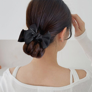 Korea Bowknot Hair Claw for Girl Princess Elegant French Bow Headdress Grab Clip Back Updo Hair Shark Clip Crab Stick Headwear Sweet Ponytail Vintage Crab Hairpins Styling Tools Women Hair Accessories