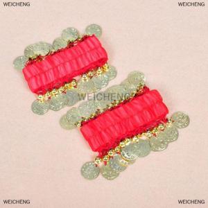 [COD] WEICHENG 1Pcs Belly Dance Metal Bracelets Belly Dancing Wrist Ankle Cuffs Bracelets Chiffon Belly Dance Accessories