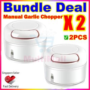 BUNDLE DEAL! 2PCS Manual Garlic Chopper|Chopper| Garlic Slicer| Slicer |Food Chopper|Mashed garlic| Onion Garlic Silcer| Garlic Chopper Slicer| Onion Slicer Garlic Chopper| Chopper Electric| Chopper| Chopper Food| Chopper Grinder|  Chopper Set|