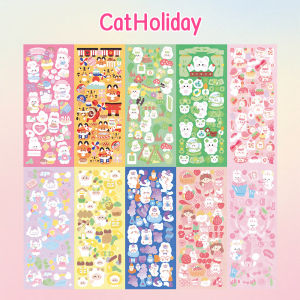 Bevavar 10PCS DIY Diary Sticker Guka Jurnal Stikers Kartun Lucu