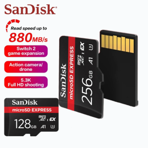SanDisk Express MicroSD Card for GoPro/Switch/UAV|Max 880MB/s Read| /128GB/256GB/512GB/1TB/2TB High-Speed TF Memory Card