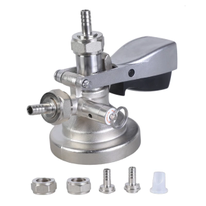G Type Beer Kegs Coupler Dispenser with Relief Valves Home Brewing Accessory Easy Installation Beer Tap Connector