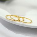 Nhẫn titan nữ 1 mm không gỉ mạ vàng đính đá sang trọng. 