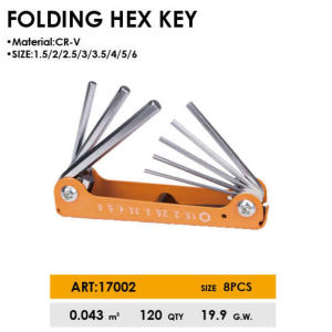 DINGQI Kunci L Lipat Besi Hex Torx Foldable Allen Key Hexagonal Torx 17001 17002