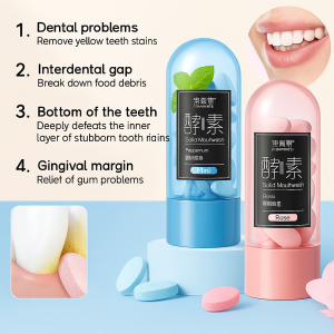 Portable Fragrance Solid Toothpaste Tablets Freshens Breath  Chewable Dental Cleaning Tablets Clean Teeth Whitening Toothpaste Protect Gum
