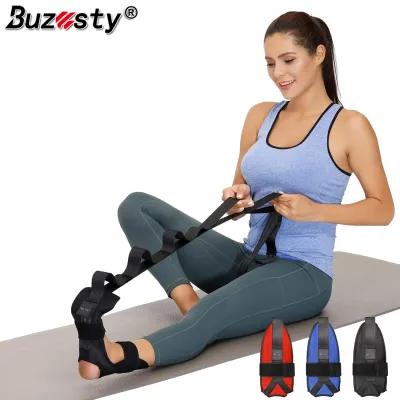 Buzesty Yoga Stretching Strap with Loops - Non Elastic Stretch Band for Physical Therapy Yoga Strap for Stretching Equipment Stretch Bands for Exercise and Flexibility - Fascia Hamstring & Leg Stretcher Belt