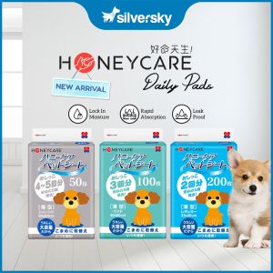 Honeycare Daily Pee Pads for Dogs | Quick Drying ~ 5-layer Filtration for Leakage Protection (S/M/L)