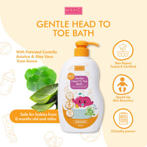 BerryC Gentle Head to Toe Bath (800ml) SKIN REPAIR Baby Shampoo Sabun Eczema Body Wash Skin Repair Kulit Sensitif 湿疹 尿布疹 Ruam Lampin Mandi Baby Bath Mandian Baby Shower Gel