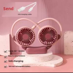 Kipas Leher Kartun Lipat USB Rechargeable Diandi DD5583 | Cute Folding Neck Mini Fan 2025