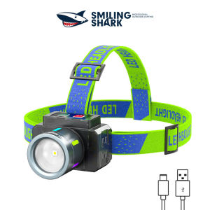 SENTER KEPALA LED ZOOM LASER M60 SMILING SHARK TD-0218 - 11 MODE CAHAYA - MODE SENSOR - JARAK JAUH