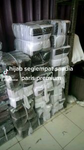 Hijab Segiempat Paris Premium dan Hijab Segiempat Jahit Tepi Super Tegak Anti Letoy