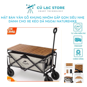 [MAKTOUM] Mặt bàn vân gỗ khung nhôm gấp gọn siêu nhẹ dành cho xe kéo dã ngoại Naturehike